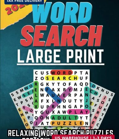 2023 Large Print Word Search Book for Adults and Seniors: Themed Relaxing Fun A
