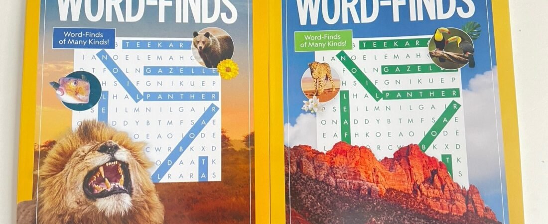 National Geographic Word-Finds Word Search Puzzle Books Lot Volumes 1 & 2 Kappa