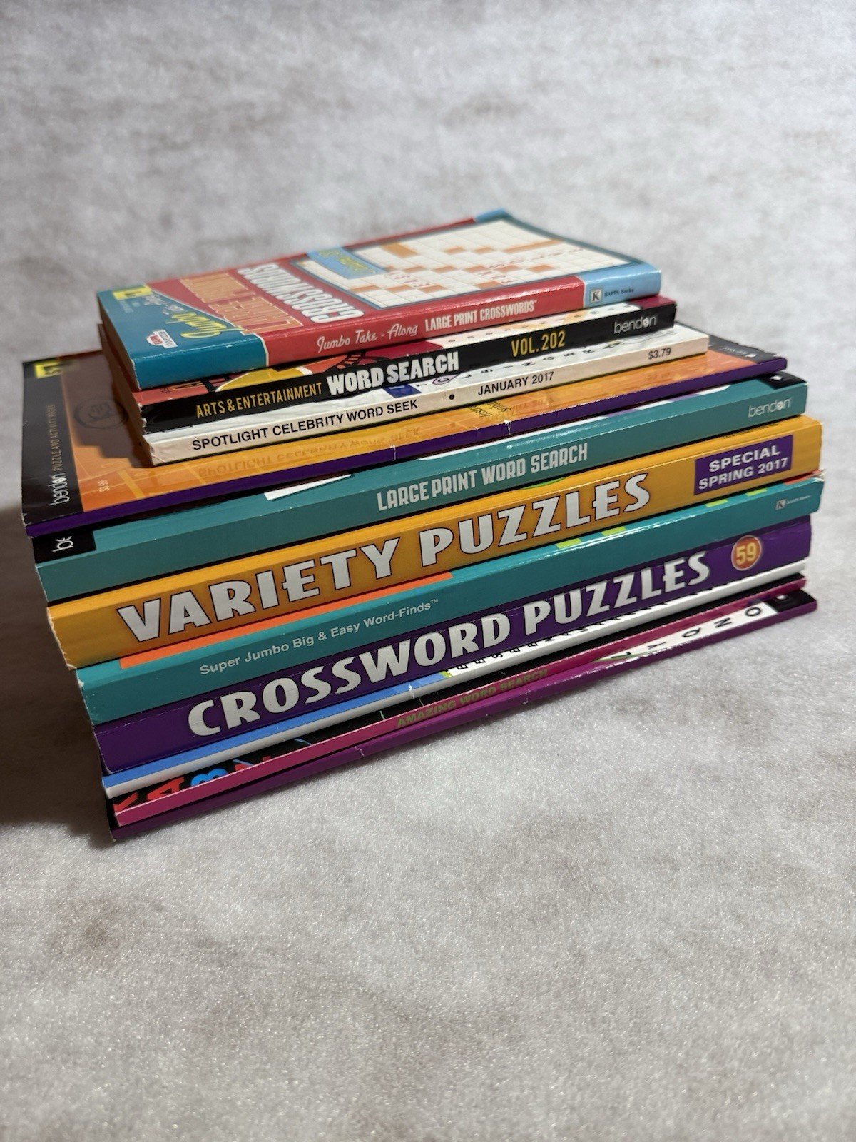 Puzzle Books Lot Of 11 Word Search Crosswords Puzzle Challenge