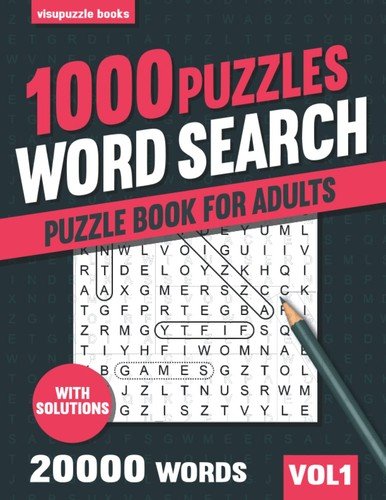 1000 Word Search Puzzle Book for Adults: Big Puzzlebook with Word Find Puzzl…