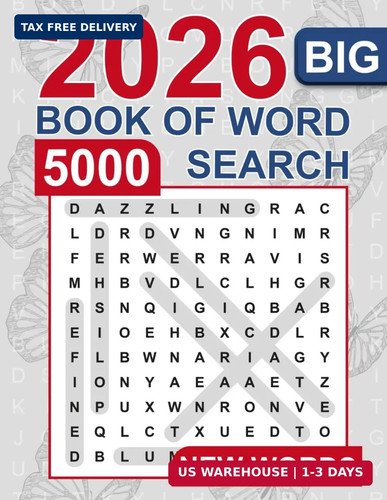 Big Book of Word Search – 5000 New Words: Relaxing Word Search Puzzle Book for A