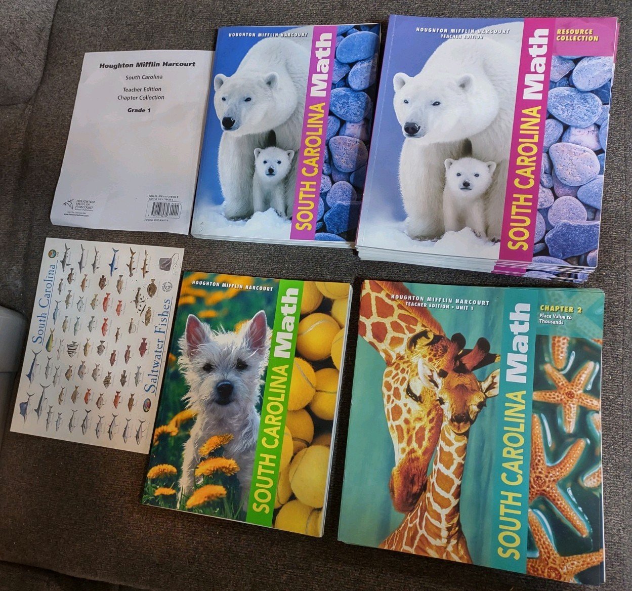South Carolina Math Textbooks Bundle Houston Mifflin Harcourt Homeschool