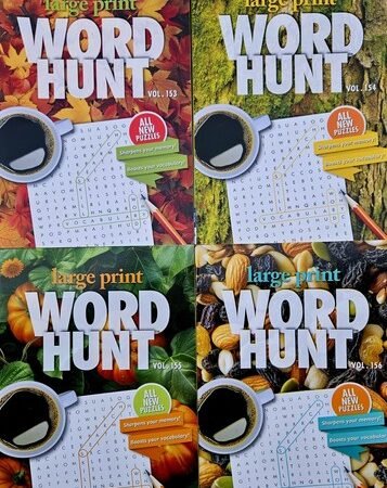 Large Print Word Hunt Vol. 153-156 Set of 4 BRAND NEW 2026