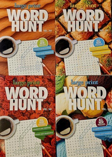 Large Print Word Hunt Vol. 165-168 Set of 4 BRAND NEW 2026