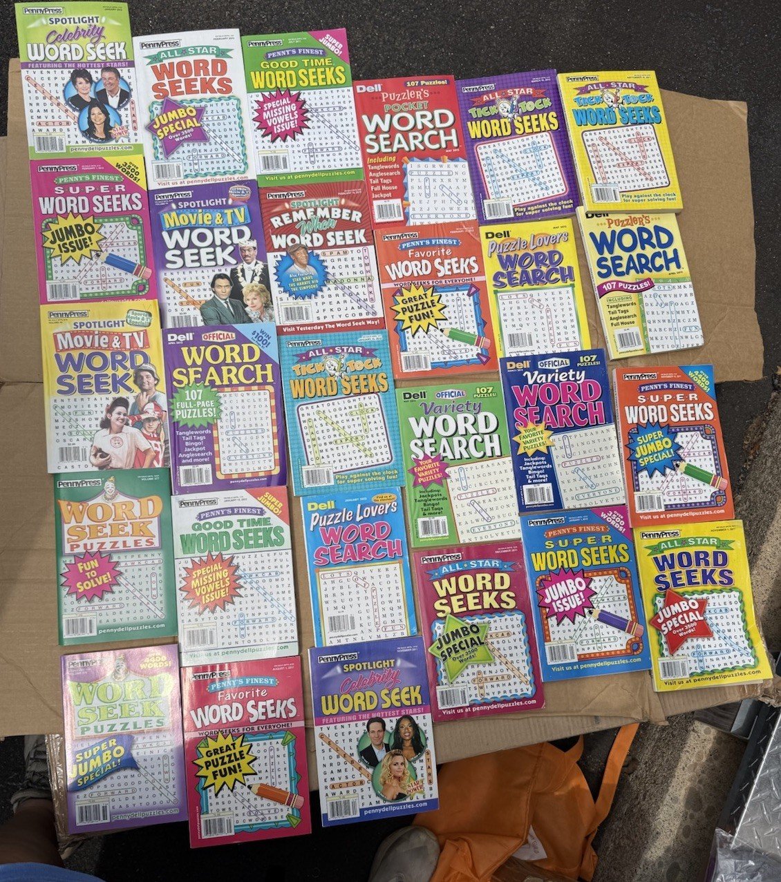 Lot of 27 NEW Penny Press Dell Word Search Puzzle Books