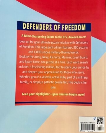 Large Print Word Search Puzzle Book. Last Minute Veterans Day Gifts – Fast Ship!