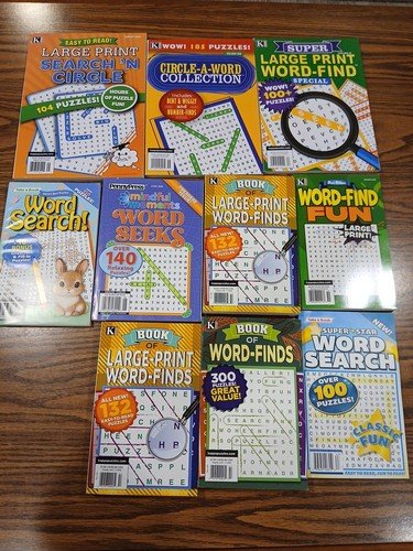 Lot of 10 New Penny Press Kappa Take A Break Word Search Puzzle Books MIXED