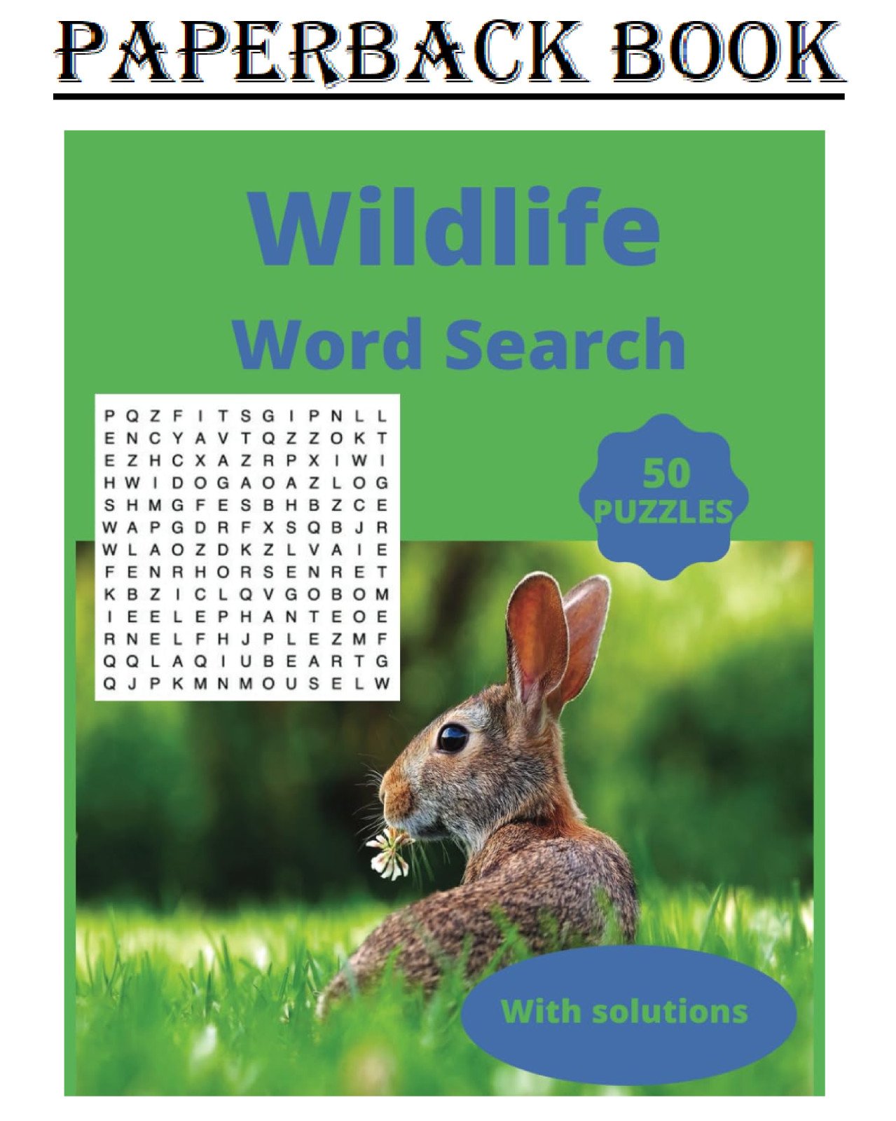 Wildlife Word Search for Adults Large Print: Wildlife Themed Word Search Puzzle