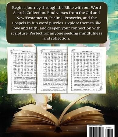 Bible Word Search Book For Adults: 80 + Large Print Inspiring and  ⭐️⭐️⭐️⭐️⭐️