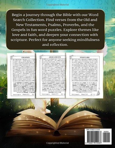 Bible Word Search Book For Adults: 80 + Large Print Inspiring and ⭐️⭐️⭐️⭐️⭐️