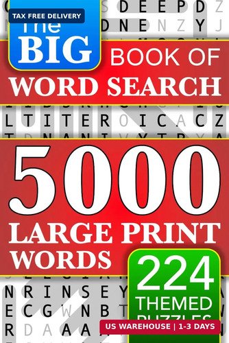 Big Book of Word Search – 5000 Large Print Words: 224 Themed Puzzles for Adults,