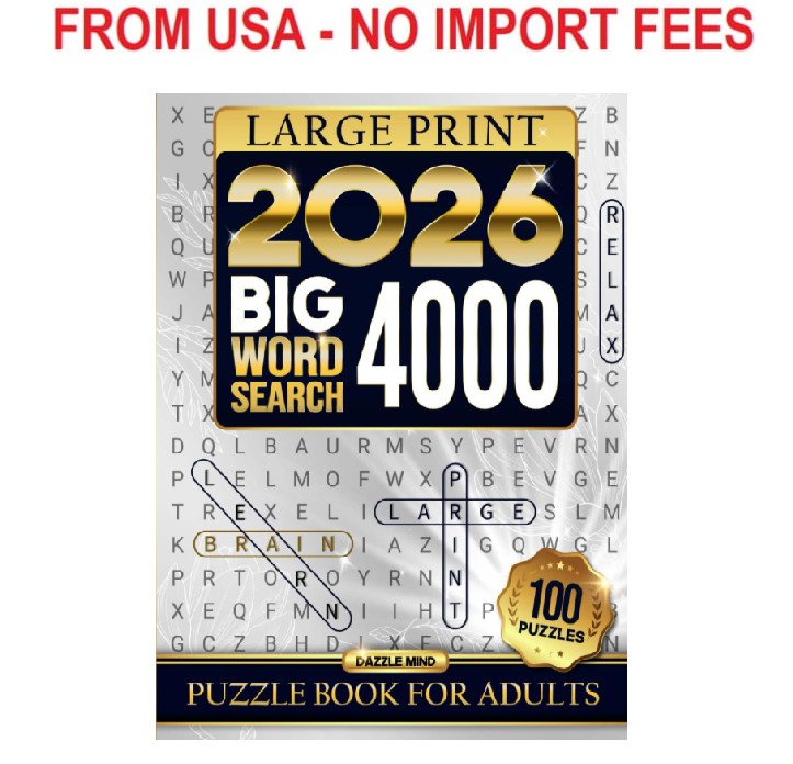 Word Search Books for Adults Large Print Puzzle: Big Word Find Puzzles for Adult