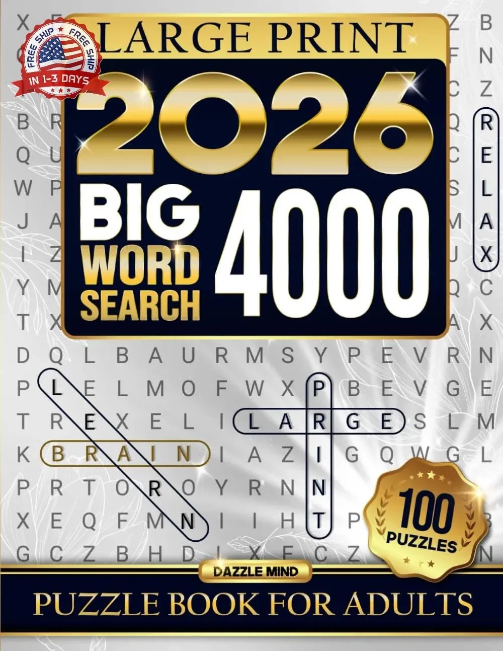 Word Search Books for Adults Large Print Puzzle: Big Word Find Puzzles for Adult