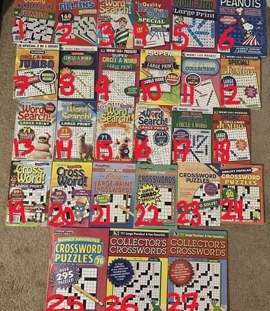 Lot Of 11 Various New Used Unused Word Search Puzzle Books
