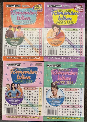 NEW Lot of 3 Penny Press Finest Super Jumbo Word Seek Search Find Puzzle Books