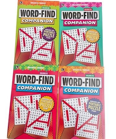 Lot 4 Kappa Word-Find Companion Books Braintainment NEW Free Ship Word Search