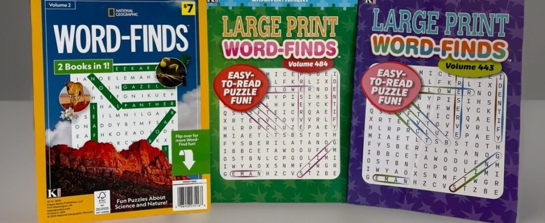 Large Print Word Finds-Lot of 3 Books-Fun Puzzles For Your Brain-New