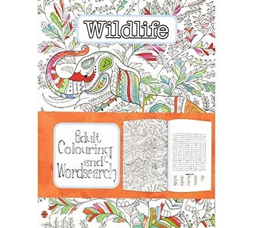 Adult Colouring & Word Search Book: Wildlife
