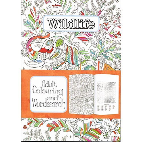 Adult Colouring & Word Search Book: Wildlife