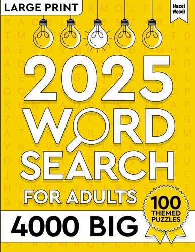 4000 Big Word Search for Adults Large Print (100 Themed Puzzles): Relaxing &…