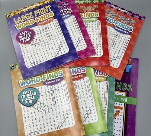 Lot Of 8! Kappa Large Print Word-Finds Puzzle Books Word Search, 198 & 509-515