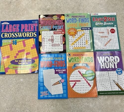 Lot Of 7 Kappa Word Search Pocket Puzzle Books Word Find NEW Puzzletivity Papp