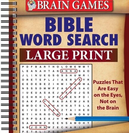 Brain Games – Bible Word Search (Large Print) Spiral-bound – Large Print NEW