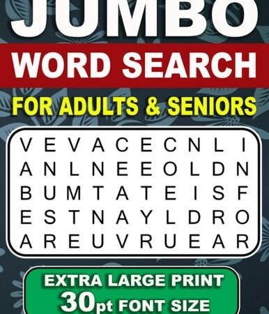 Jumbo Word Search For Adults & Seniors by NavZ